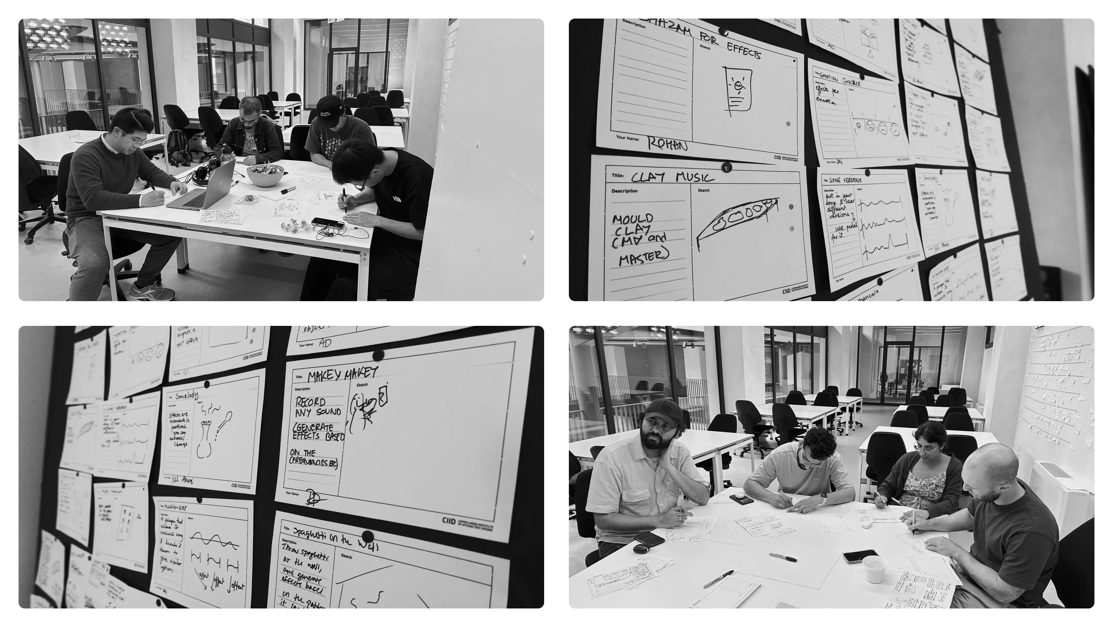 Photos from the collaborative ideation sessions