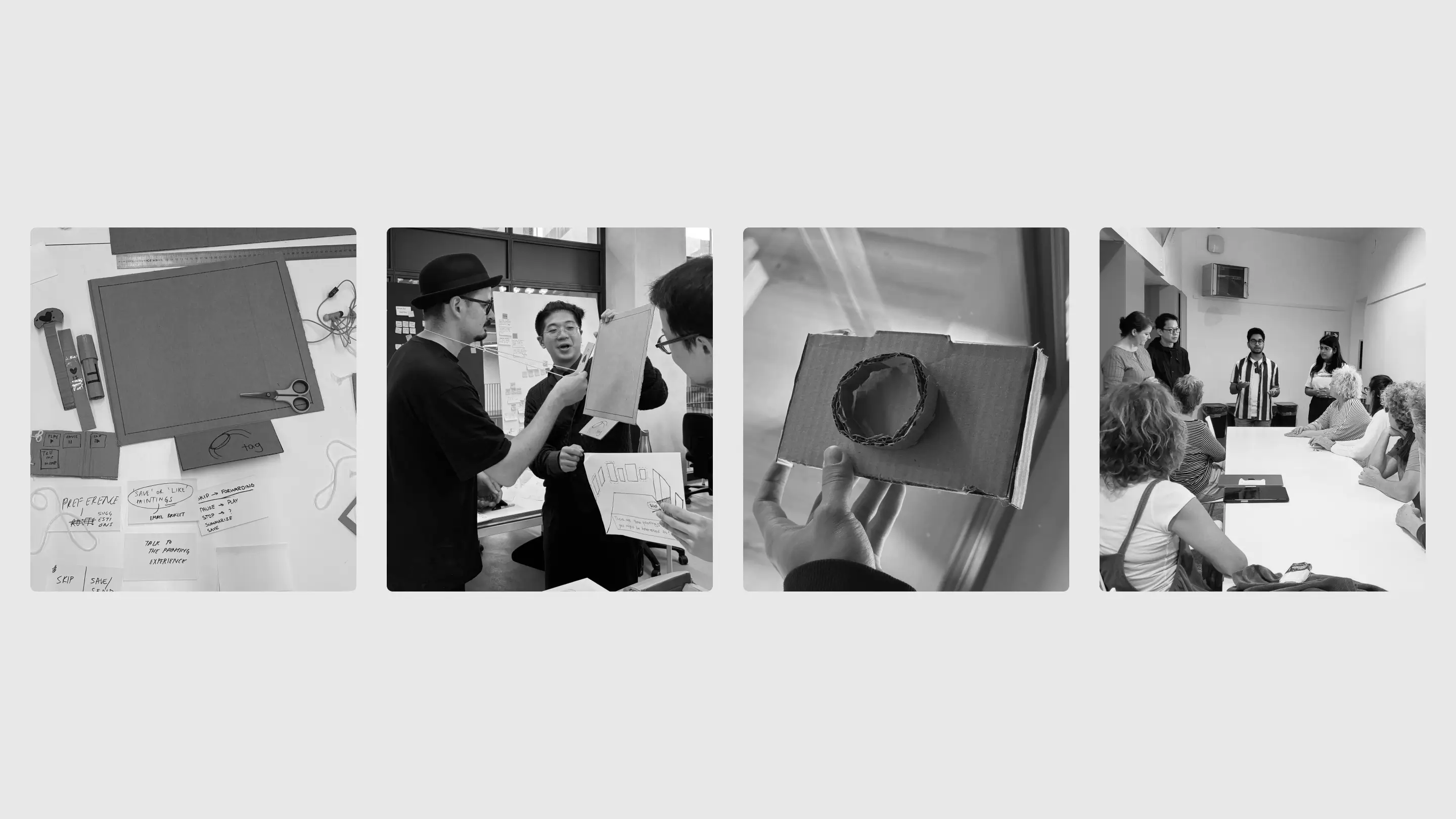 Photos of the prototypes and testing