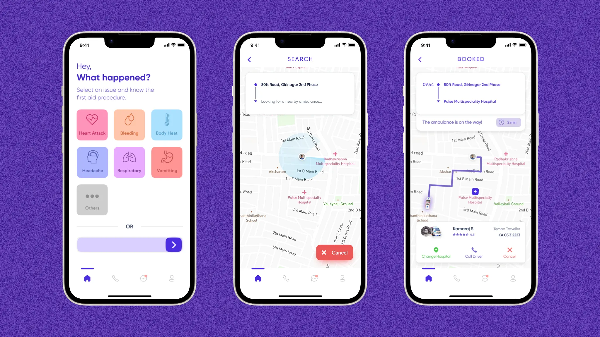 Booking an ambulance