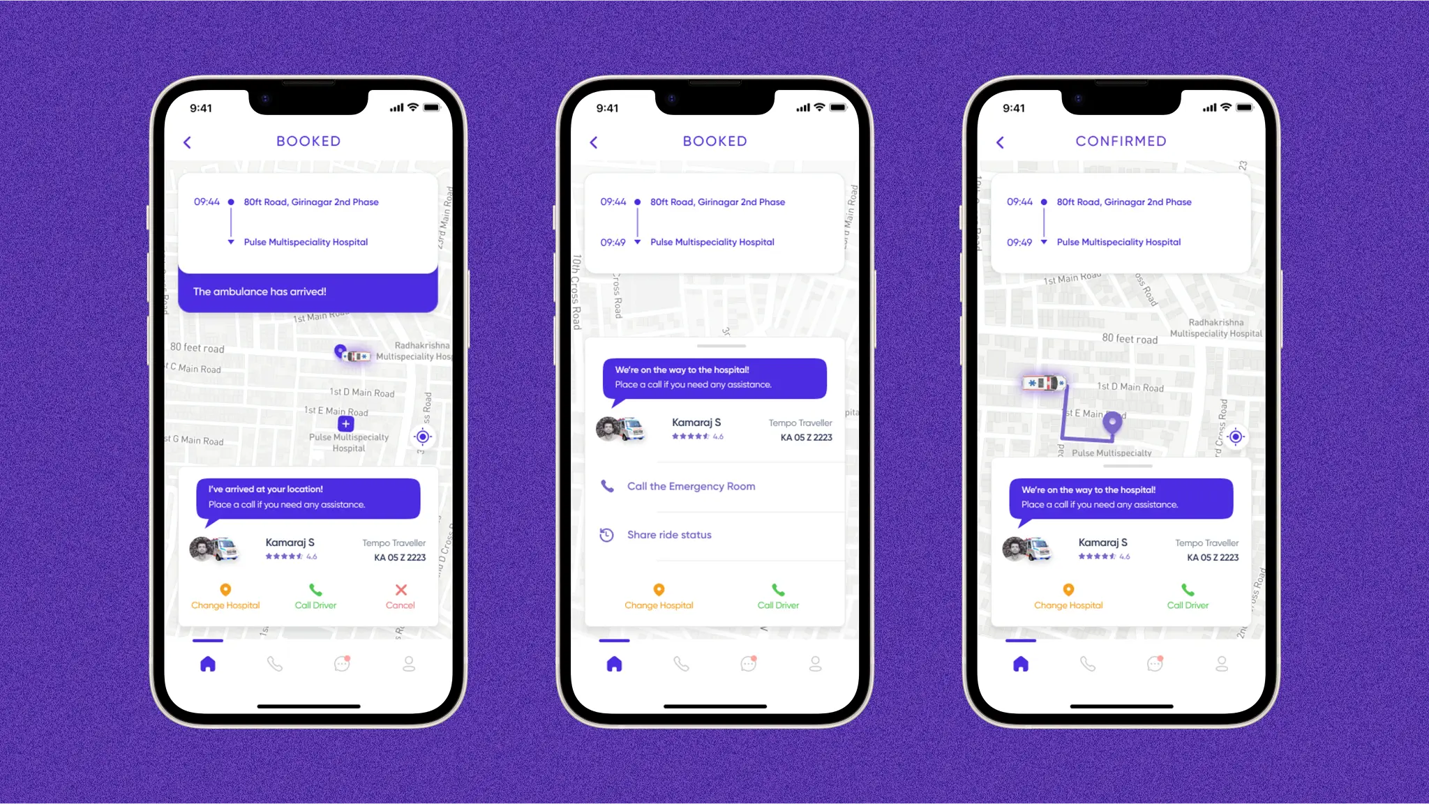 Necessary information after booking an ambulance