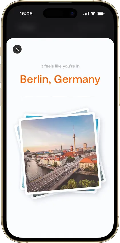 Mockup of the weathermate app